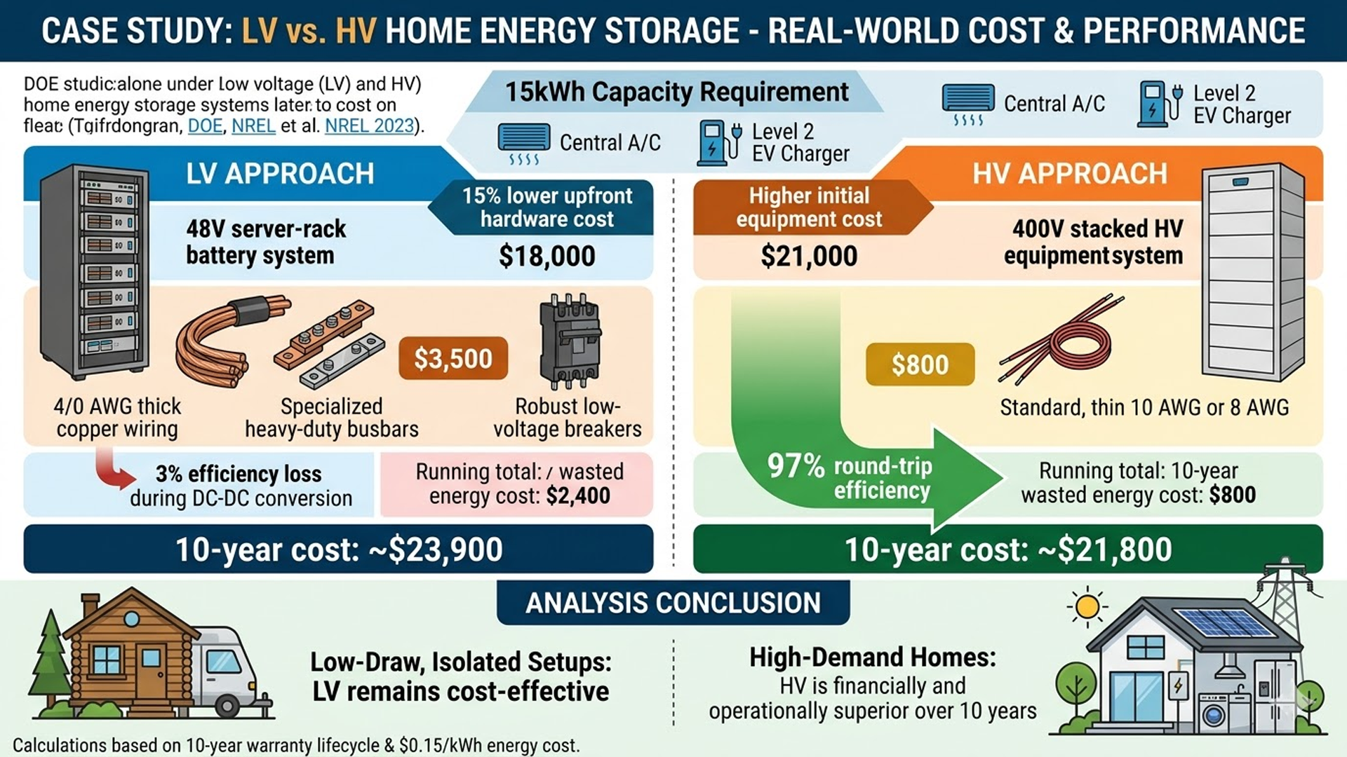 High voltage vs low voltage solar battery