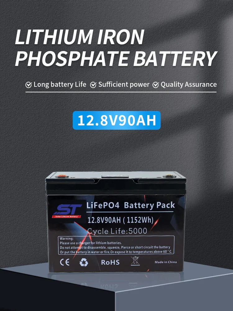 12.8V 90AH MSDS Certificate Lithium Ion Battery Pack technical specification image 1