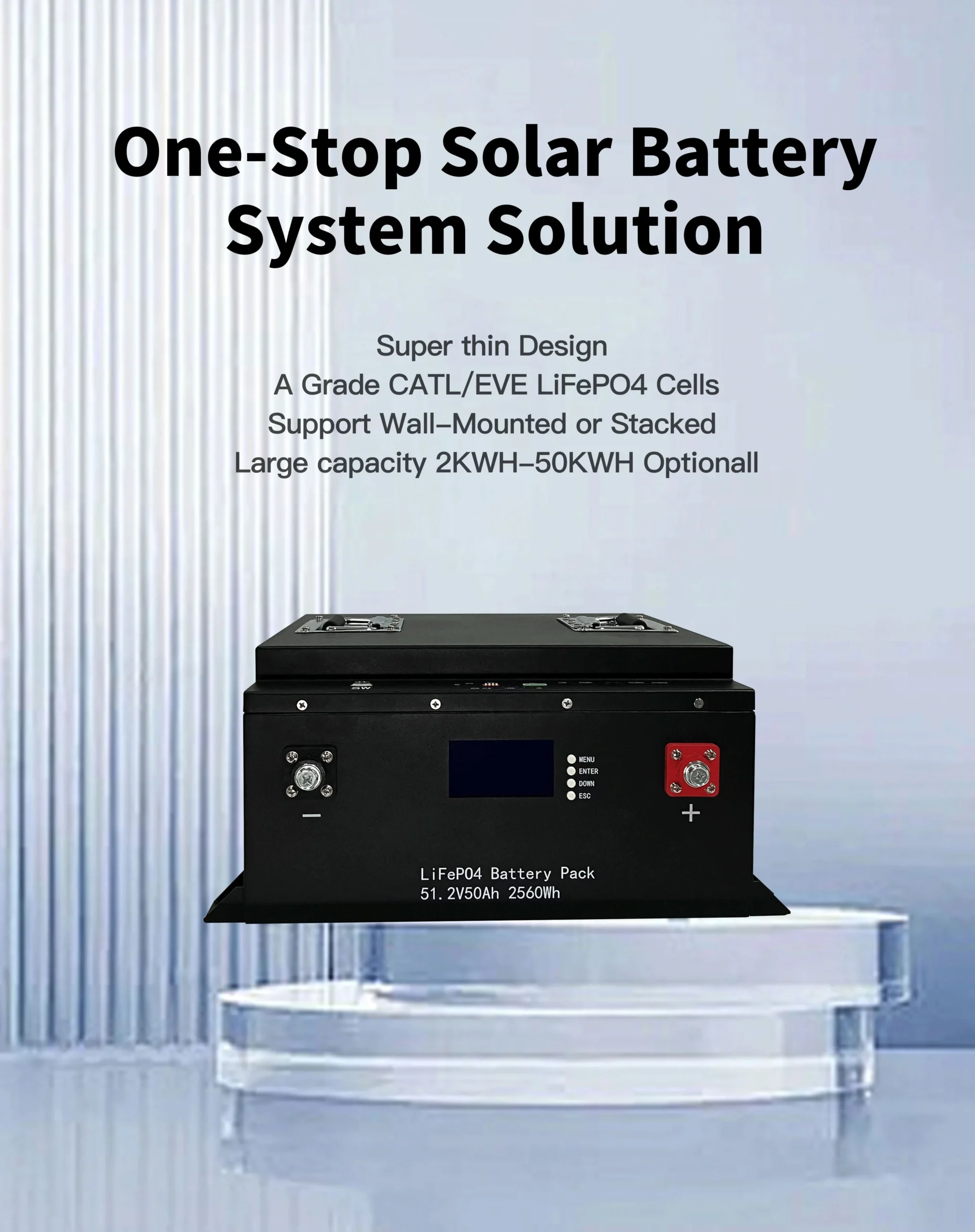51.2V 100AH Energy Storage LiFePO4 Household Battery technical specification image 1