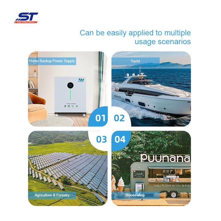 ST Factory Price 48V 51.2V 600ah 30kwh LiFePO4 Lithium Ion Battery for Residential Household Solar Energy Storage