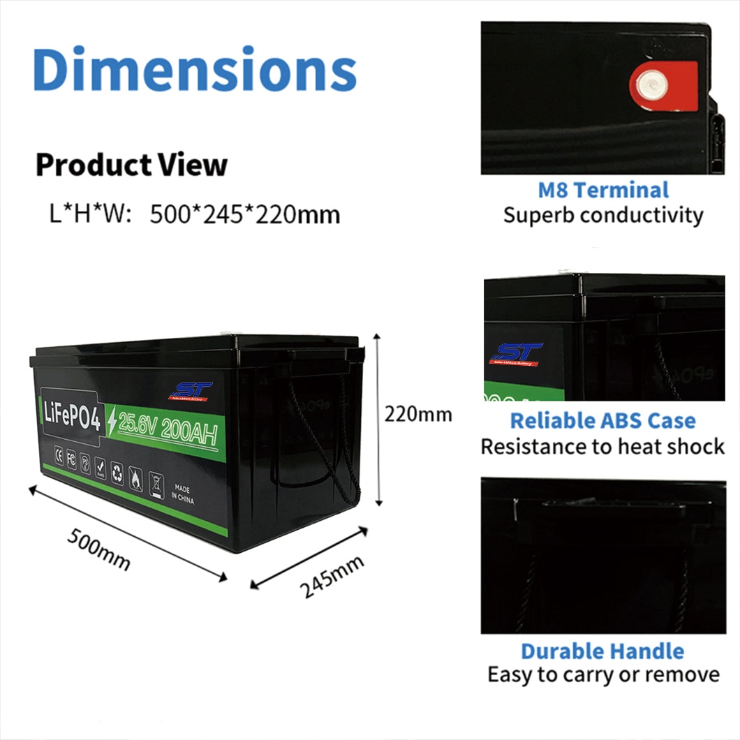 25.6V 200AH Energy Storage Lithium Ion Battery technical specification image 4