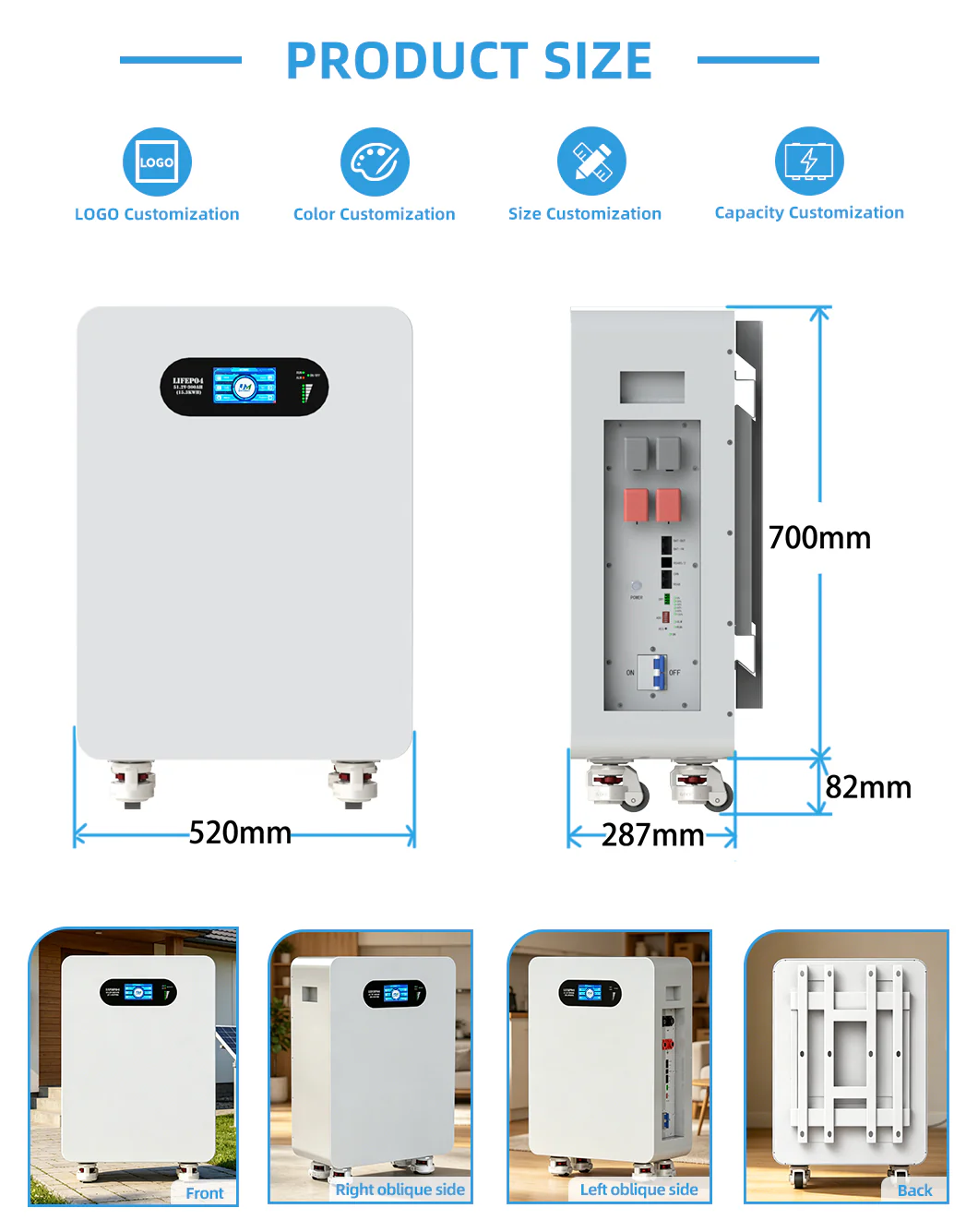 ST 15 kwh Battery 48 Volt 300ah LiFePO4 Battery for Residential Energy Storage technical specification image 2