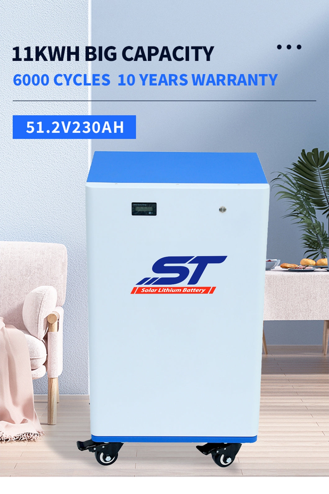 51.2V 230Ah Lithium Ion Battery Home Solar Energy Storage System technical specification image 1