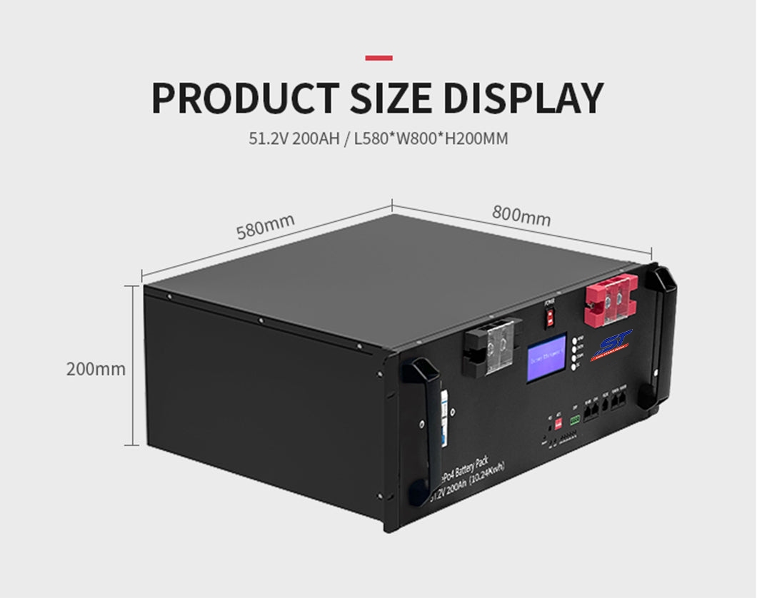 51.2V 200AH 10KWH Solar Lithium Ion Energy Storage System: LFP Deep Cycle Battery technical specification image 5