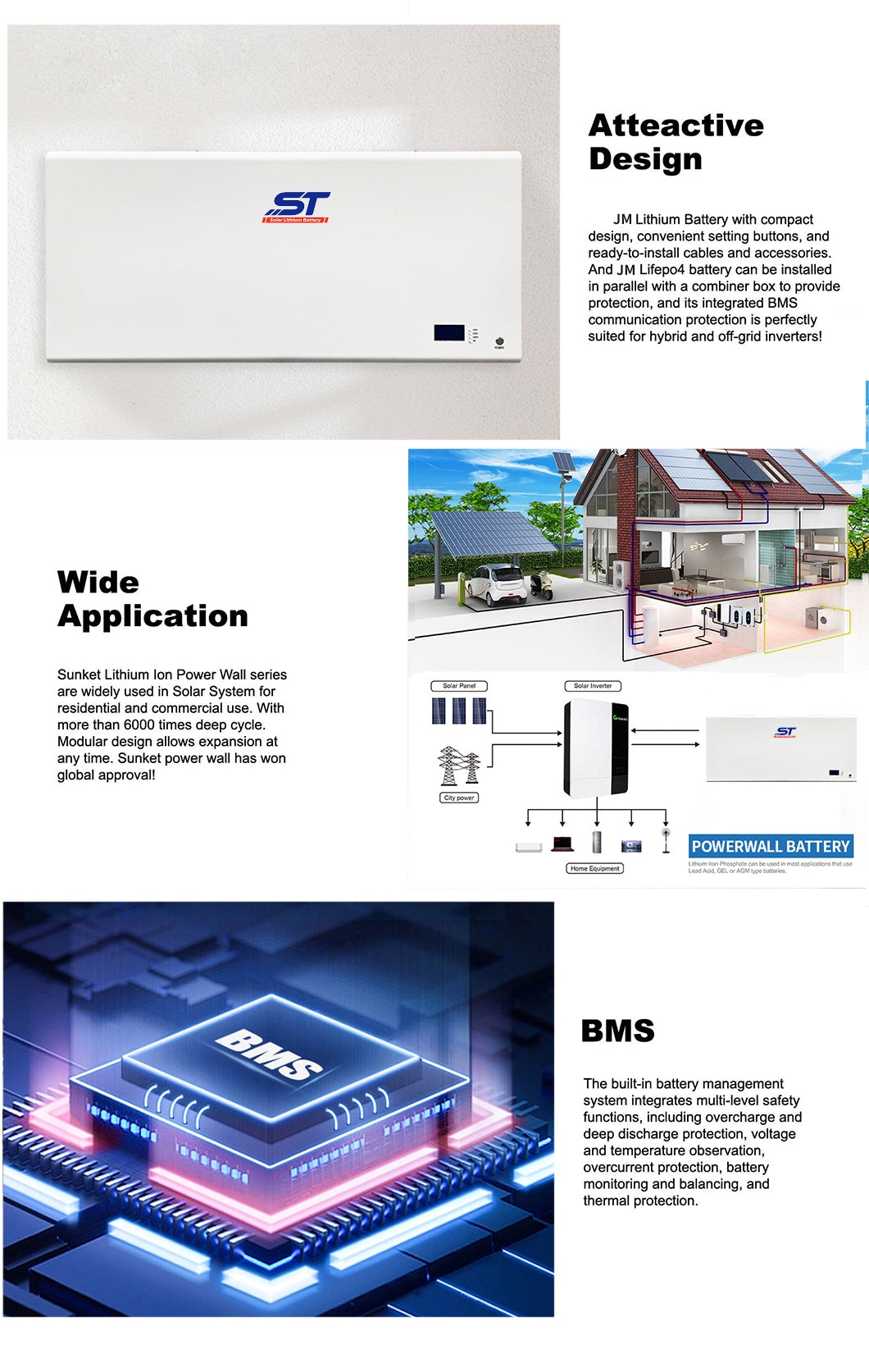 51.2V 140ah Powerwall Rechargeable LiFePO4 Lithium Ion Battery technical specification image 5