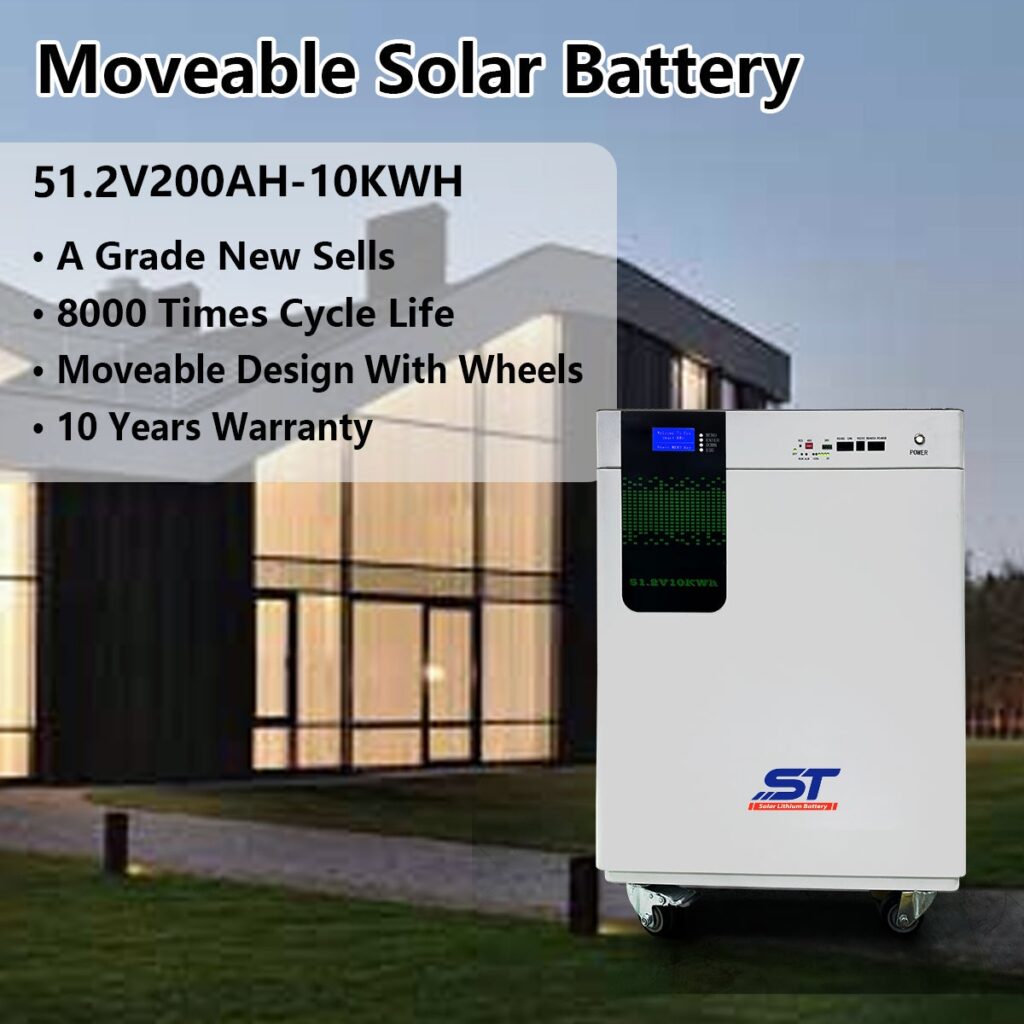 48V 51.2V 200ah Movable Energy Storage Lithium Battery 10kwh LiFePO4 Battery Pack Battery for Home Energy Storage Power