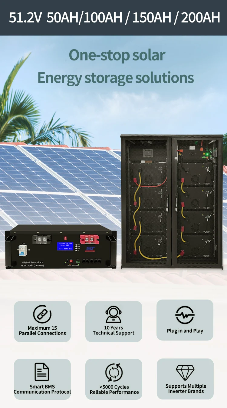 Lithium Ion Battery Pack LiFePO4 Battery 51.2V 150Ah technical specification image 1