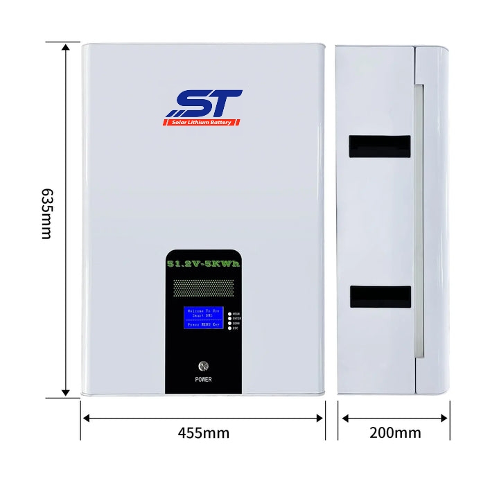 51.2V100AH 5KWH Wall Mounted Battery