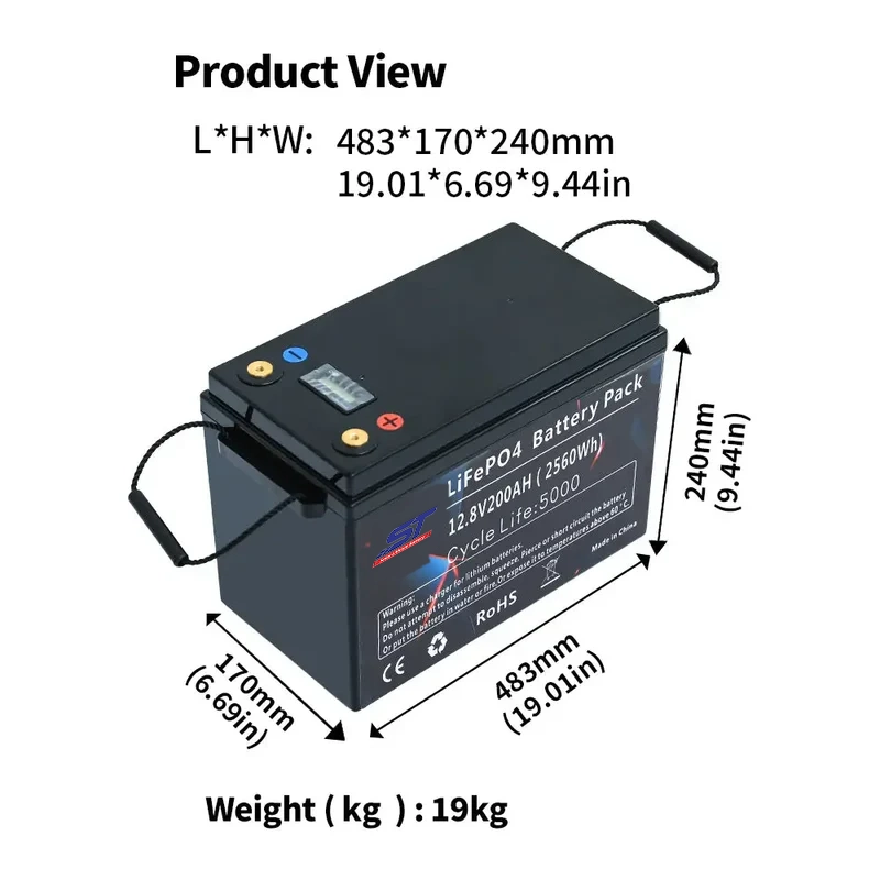 12.8V 200AH Lithium Ion Batteries For Electric Motorcycle