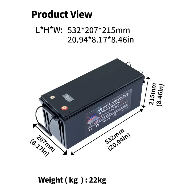 48V 50AH Energy Storage Lithium Ion Batteries