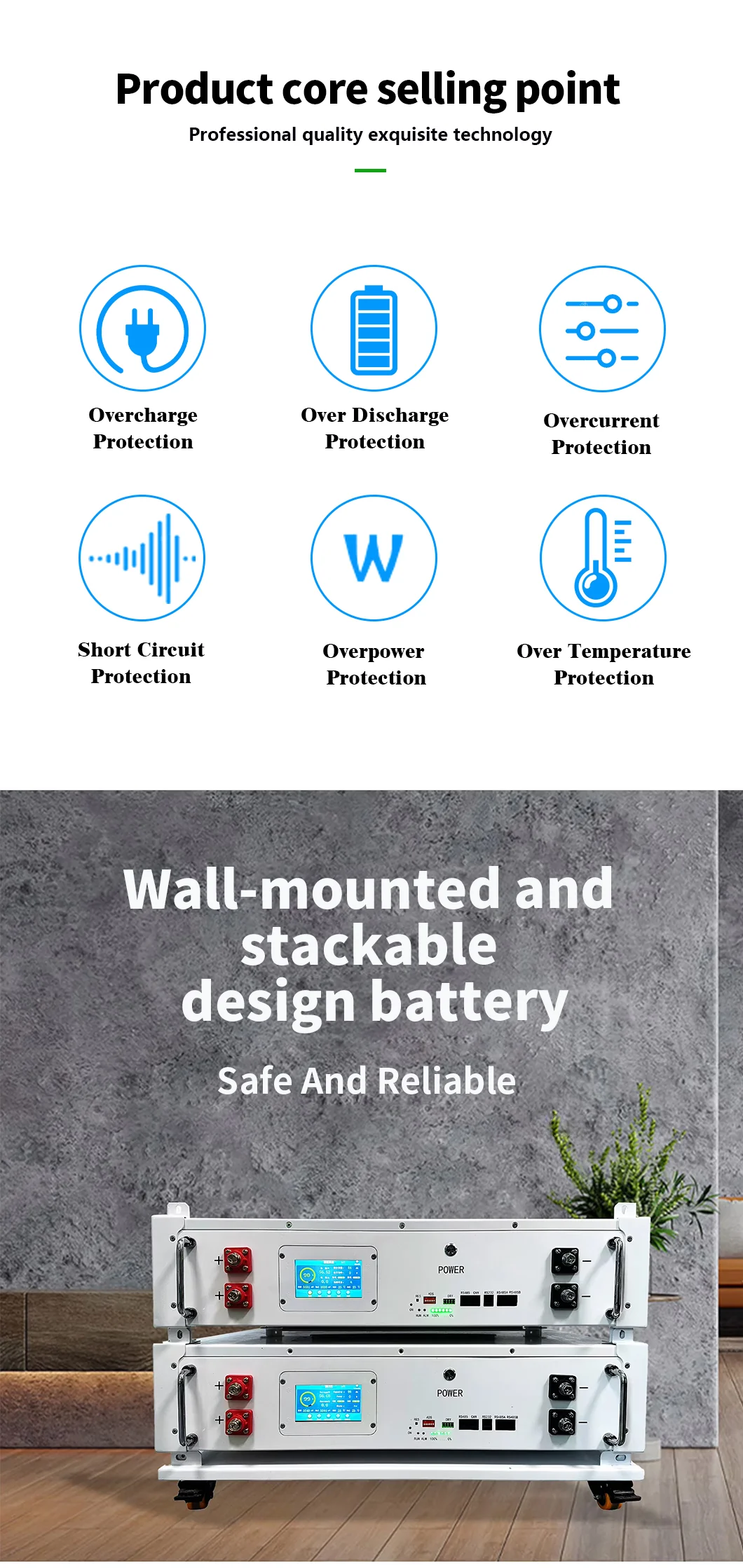 48V 100AH Rechargeable Na Ion Battery Pack Sodium Ion Battery technical specification image 2