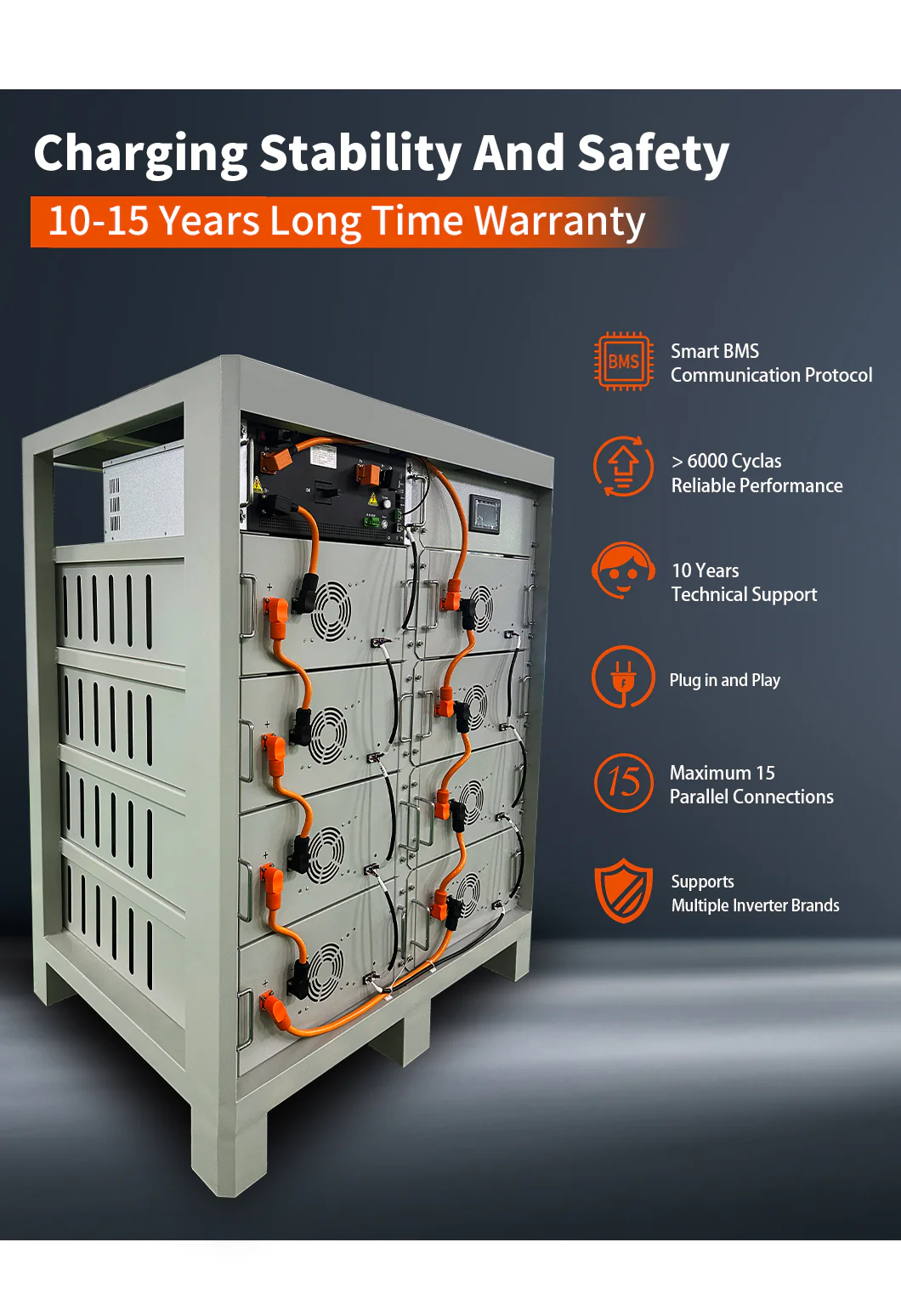 240V 280ah off Grid High Voltage Solar Lithium Battery technical specification image 3