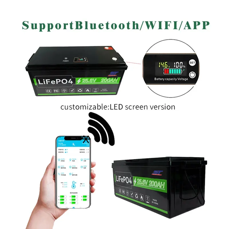 25.6v 20Ah 35Ah 50Ah 100Ah 150Ah 200Ah Lithium-ion Battery Rechargeable