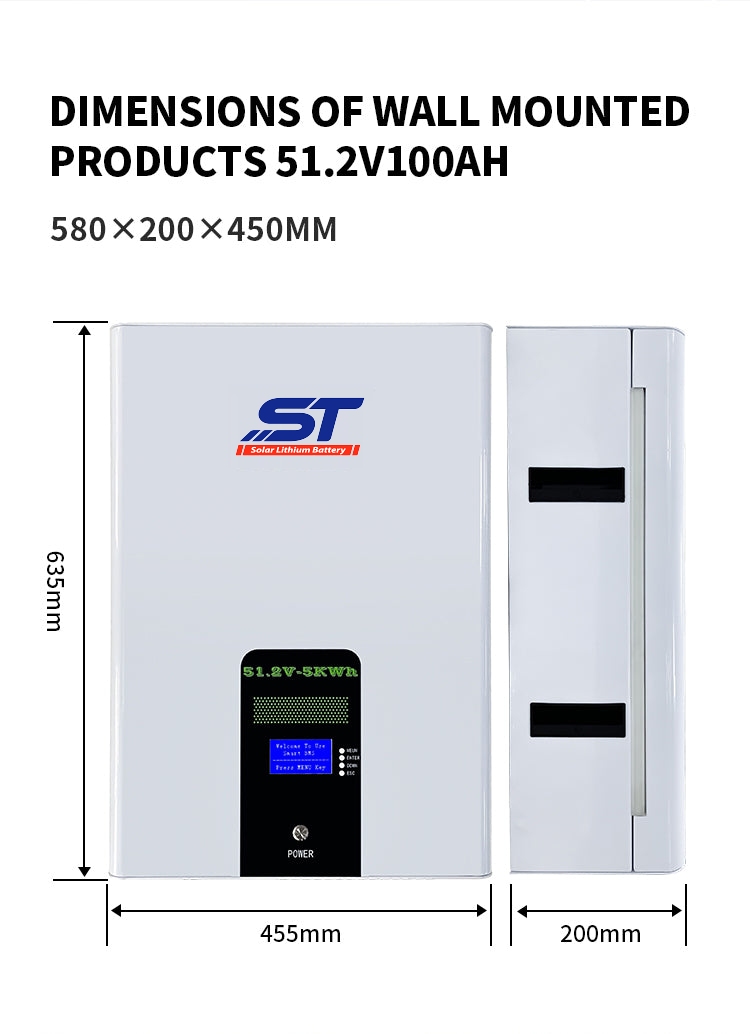 51.2V100AH 5KWH Wall Mounted Battery technical specification image 3
