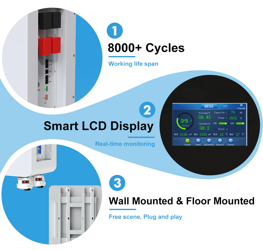 ST Super popular all over the world 48V 51.2V 300Ah 314Ah 15KWh 16KWh LiFePO4 Lithium Ion Battery Cell Solar Storage Battery technical specification image 6