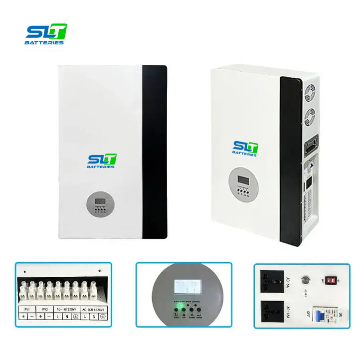 48V Wall Mounted Power Battery 48V 2.4kwh 5kwh Energy Storage Battery Home Solar Sodium Na ion Battery Powerwall With Inverter