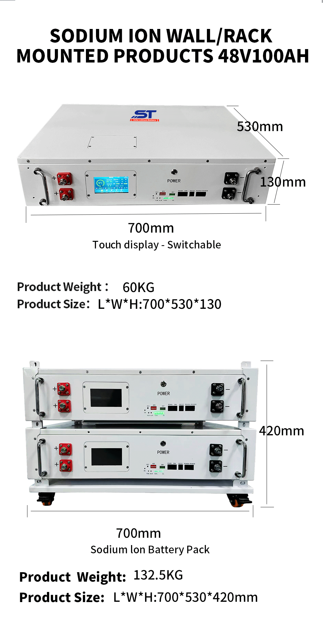 48V 100AH Powerwall Sodium ion Battery technical specification image 3