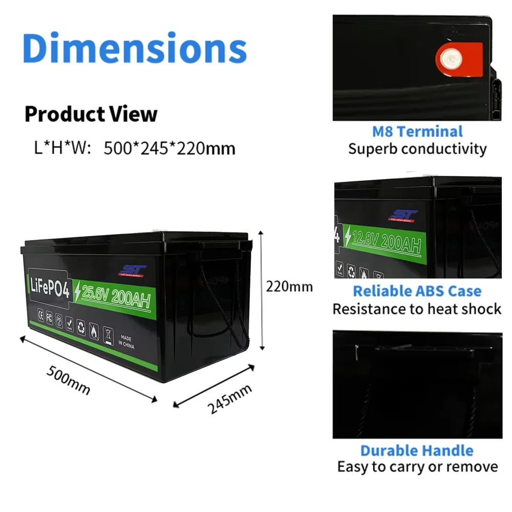 Lithium Battery Pack 25.6v 20Ah 35Ah 50Ah 100Ah 150Ah 200Ah LiFePO4 Batteries Solar Energy Storage-Battery technical specification image 7