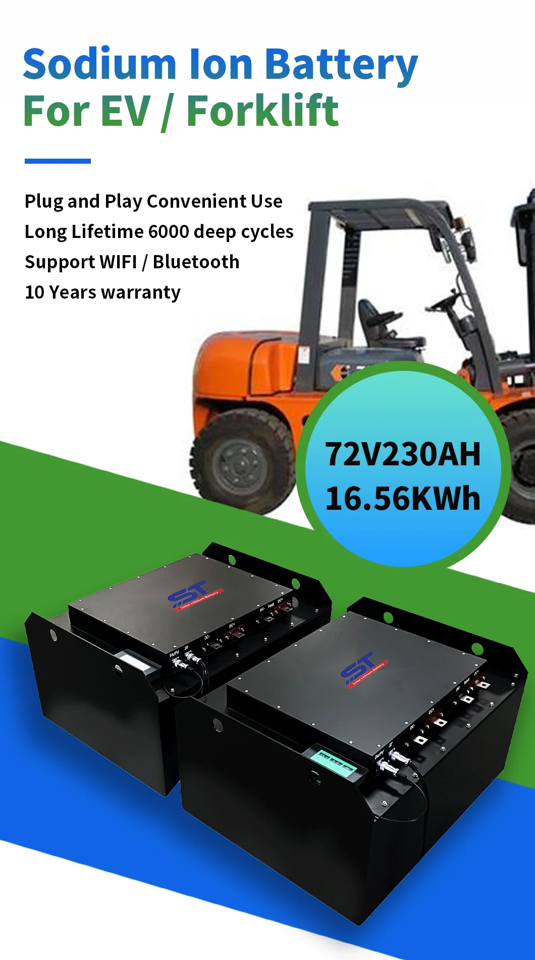 72V 240AH Solar Energy System Forklift Battery technical specification image 1