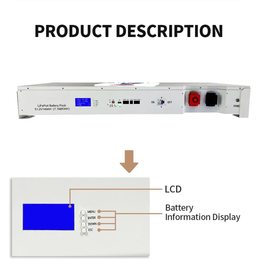 Lithium Ion Battery Pack LiFePO4 Battery 51.2V 150Ah