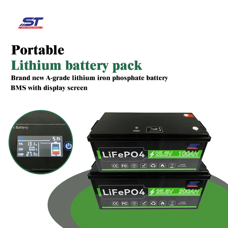 25.6v 20Ah 35Ah 50Ah 100Ah 150Ah 200Ah Lithium-ion Battery Rechargeable