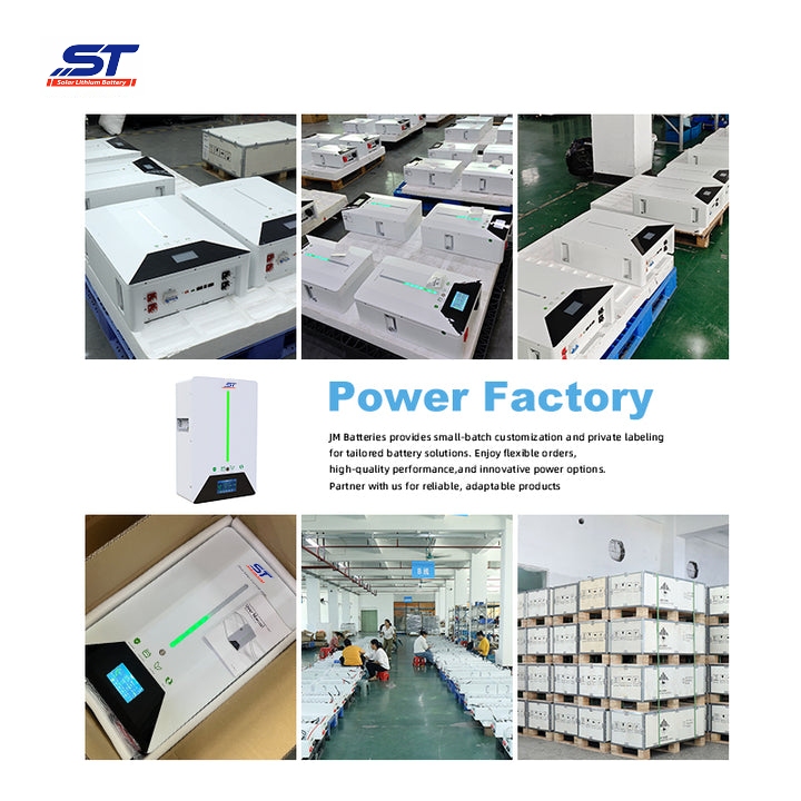 ST Factory Outlet EU Inventory Wall Mounted 48V 51.2V 100ah 5kwh LiFePO4 Battery with BMS System