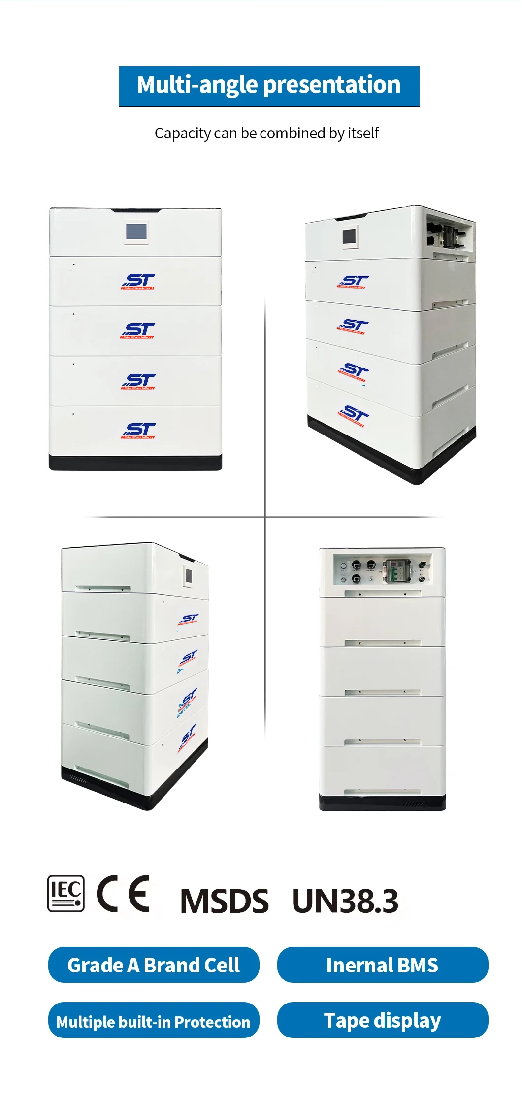 51.2V 100AH 200AH 300AH LiFePO4 Battery Solar Energy Storage Battery technical specification image 8