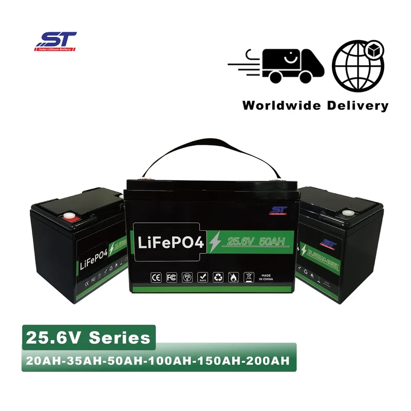 25.6v 20Ah 35Ah 50Ah 100Ah 150Ah 200Ah Lithium-ion Battery Rechargeable