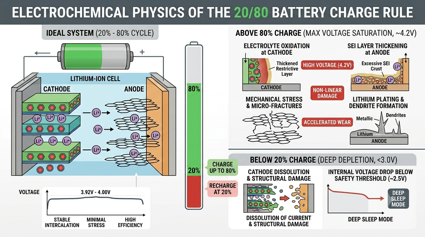 The 20/80 Battery Rule: Lithium-Ion Lifespan & Charging Guide