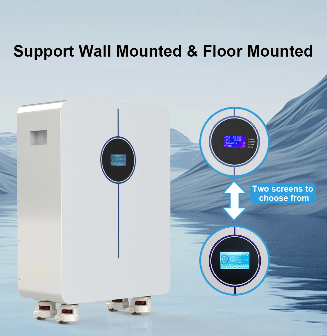 Energy Storage Battery with LCD Display Solar Power Movable Lithium Ion 48V 51.2V 300ah Battery Pack technical specification image 1