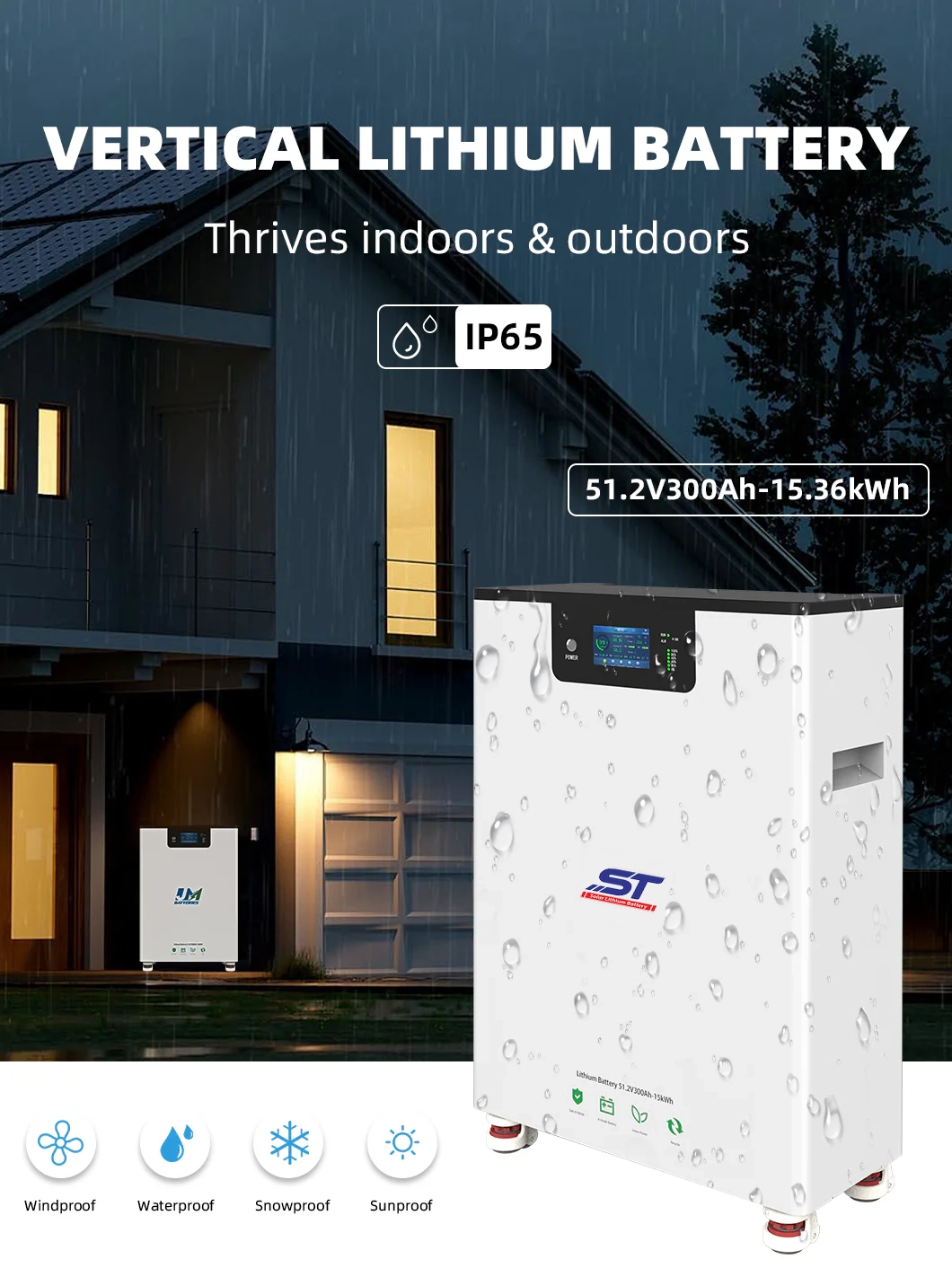 ST Rechargeable AA Lithium Batterie 300ah for Solar Energy Storage System technical specification image 1