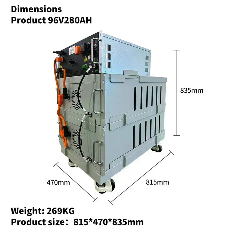 240V 96V 336V 384V 280AH High Voltage Solar LiFePO4 Rechargeable Lithium Battery