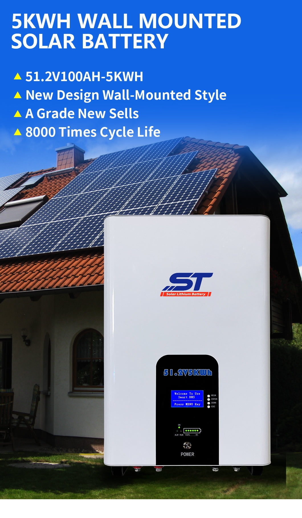 51.2V 100AH 200AH Lithium Ion Battery LiFePO4 Battery technical specification image 1